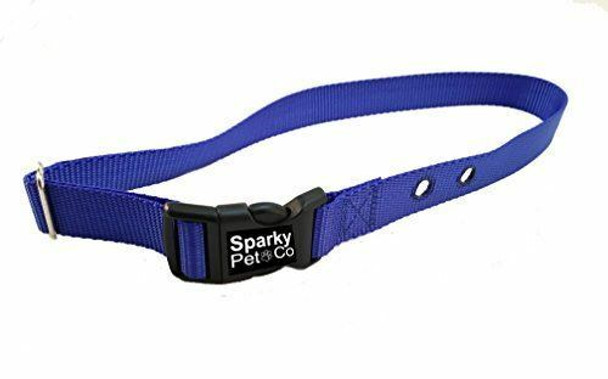 Sparky Pet Co 3/4" Blue Nylon Receiver Strap -Holes 1 5/8" Apart- Blue