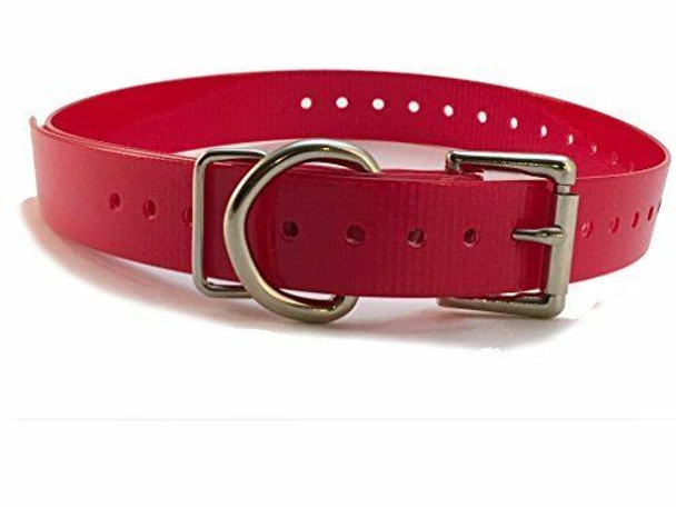 E-Collar 3/4" Red High Flex Dog Receiver Strap, Red