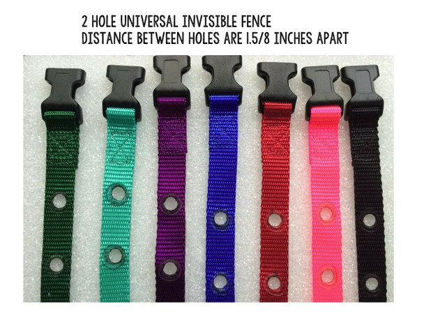 Invisible Fence R21 R22 R51 Universal Nylon Collar Straps 3/4" 2 Hole 1 5/8 In.