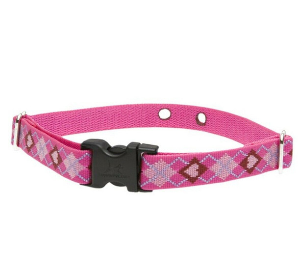 Lupine Puppy Love Pink Dog Containment Large Dog Collar 2 Hole 1 5/8" 19-31"