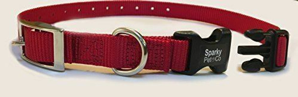 Sparky Pet Co E-Collar Compatible 3/4" Nylon Mini Double Buckle Quick Snap Replacement Strap