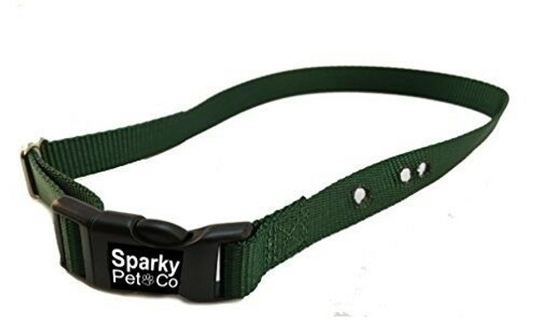 Sparky Pet Co Heavy Duty Nylon 1" Black 3 Hole Receiver Strap