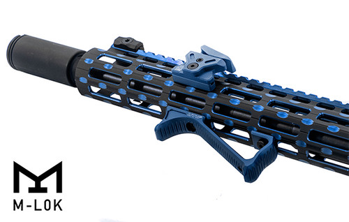 Leapers, Inc. - UTG, Ultra Slim Angled Foregrip, M-LOK, Blue - MT-AFGM01B Leapers, Inc. - UTG, Ultra Slim Angled Foregrip, M-LOK, Blue - MT-AFGM01B