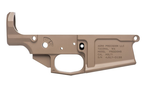 Aero Precision M5 (.308) Stripped Lower Receiver, Special Edition: Freedom - FDE Cerakote - APAR308054C Aero Precision M5 (.308) Stripped Lower Receiver, Special Edition: Freedom - FDE Cerakote - APAR308054C