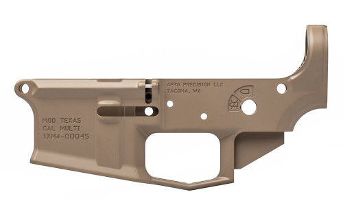 Aero Precision M4E1 Stripped Lower Receiver, Special Edition: TEXAS - FDE Cerakote - APAR600004C Aero Precision M4E1 Stripped Lower Receiver, Special Edition: TEXAS - FDE Cerakote - APAR600004C