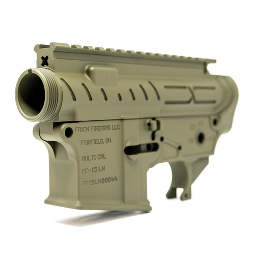 Faxon Firearms X-Tra Lite AR-15 Receiver Set - Stripped Upper & Lower, OD Green Cerakote - FF-15-ReceiverSet-02-ODG