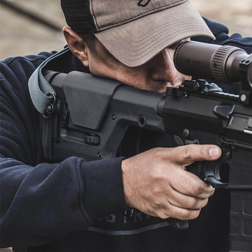 Magpul Industries, PRS GEN3 Precision-Adjustable Stock, Fully Adjustable, Fits AR-15/AR-10, Gray - MAG672-GRY Magpul Industries, PRS GEN3 Precision-Adjustable Stock, Fully Adjustable, Fits AR-15/AR-10, Gray - MAG672-GRY