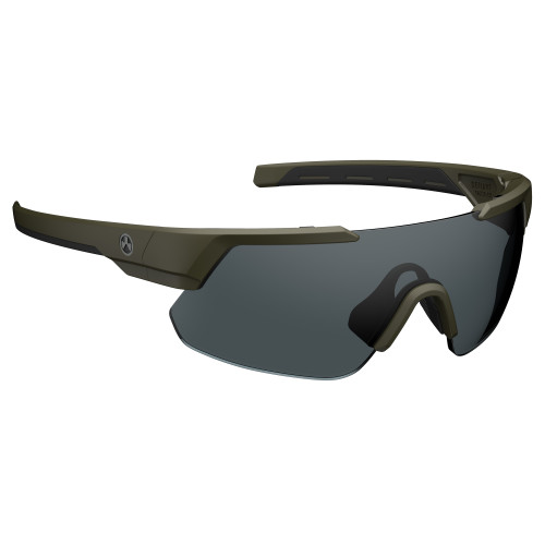 Magpul Industries, Defiant Eyewear, Olive Drab Green Frame with Gray Polarized Lens - MAG1044-1-315-1100