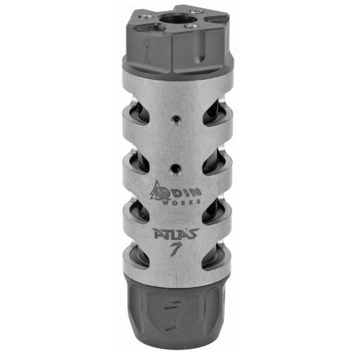 Odin Works, Atlas 7, Muzzle Brake, For .30 Cal or 7.62MM Calibers, 5/8-24 Threaded, Stainless Steel - MB-ATLAS-7 Odin Works, Atlas 7, Muzzle Brake, For .30 Cal or 7.62MM Calibers, 5/8-24 Threaded, Stainless Steel - MB-ATLAS-7