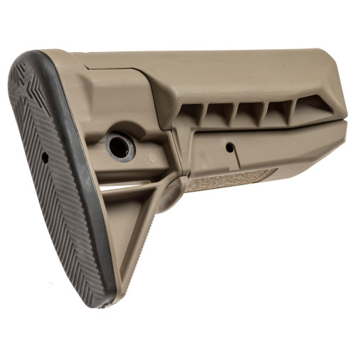 Bravo Company, BCMGUNFIGHTER Mod 0 Stock, SOPMod (Widebody), Fits Mil-Spec Buffer Tube, Flat Dark Earth - BCM-GFS-MOD0-SPMD-FDE