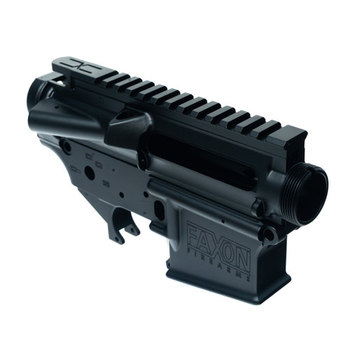 Faxon Firearms AR-15 Forged Receiver Set - Upper & Lower Stripped, Anodized Black - FF-15-ReceiverSet-01 Faxon Firearms AR-15 Forged Receiver Set - Upper & Lower Stripped, Anodized Black - FF-15-ReceiverSet-01