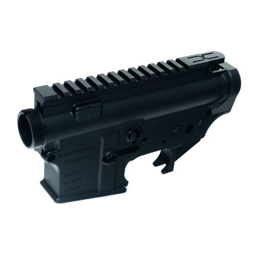 Faxon Firearms AR-15 Forged Receiver Set - Upper & Lower Stripped, Anodized Black - FF-15-ReceiverSet-01 Faxon Firearms AR-15 Forged Receiver Set - Upper & Lower Stripped, Anodized Black - FF-15-ReceiverSet-01