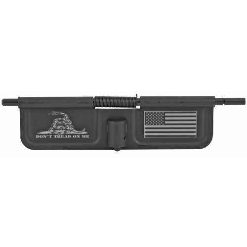 Bastion Don't Tread On Me, AR-15 Ejection Port Dust Cover Assembly - BASEPDC-BW-75DTOM