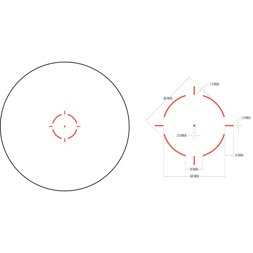 Trijicon MRO® HD 1x25 Red Dot Sight Adjustable 68 MOA Reticle with a 2.0 MOA Dot; Full Co-Witness Mount - MRO-C-2200052 Trijicon MRO® HD 1x25 Red Dot Sight Adjustable 68 MOA Reticle with a 2.0 MOA Dot; Full Co-Witness Mount - MRO-C-2200052