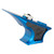 Fortis Manufacturing, SHIFT, Reversible Handstop, M-LOK, Anodized Blue with Carbon Fiber Inserts - SHIFT-HNDSTP-ML-CF-BLU