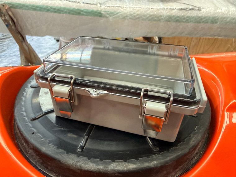 Waterproof box for bilge pump battery