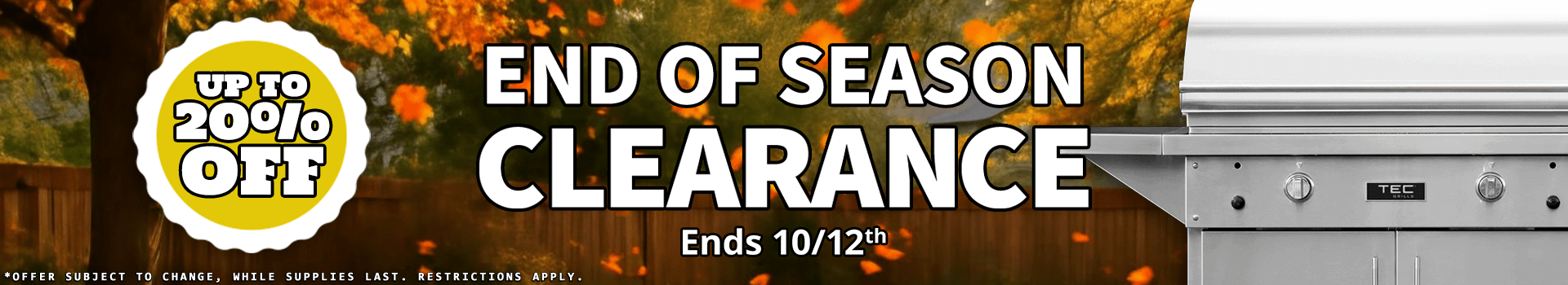 End of Season Clearance Sale