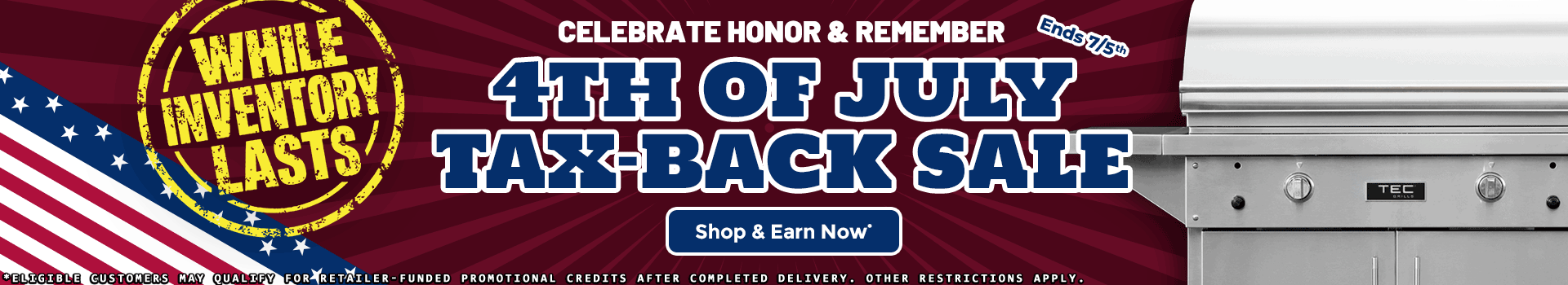 4th of July Tax Back Sale