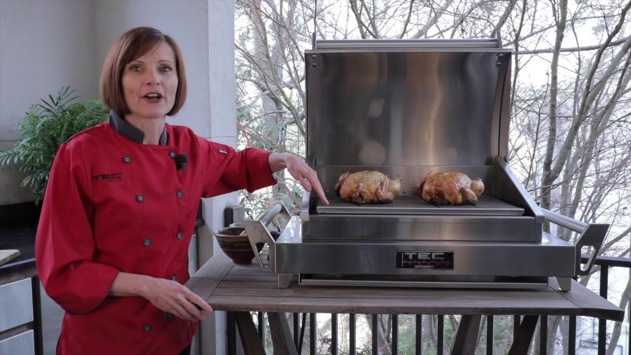 Chef  Danielle Wecksler introduces TEC's G-Sport infrared smoker roaster.