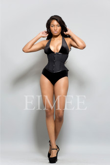 Cotton Steel-Boned Corset Waist Belt MAURRISA – Front view on mannequin