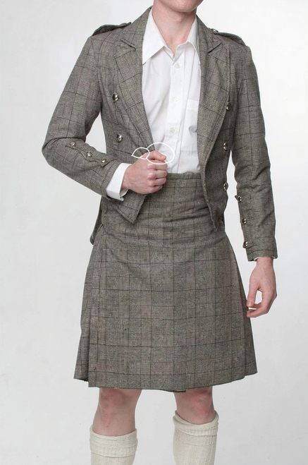 A shot with the jacket slightly open to show the smooth interior lining and the quality of the internal stitching.
