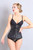 Eimee Leather Under Bust Steel Boned Hipster Corset TAMARA front view