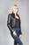 Full Grain Leather Short jacket KATRINA front detail view