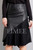Gorgeous Real Leather Skirt With Wool Panels LEENI front detail