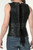 Overbust leather corset vest back view showing lacing and full length