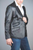 Side profile of the SERJEY blazer showing the narrower, nipped waist silhouette