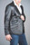 Side profile of the SERJEY blazer showing the narrower, nipped waist silhouette