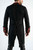 Back view of red steampunk tailcoat showing long tails and structured vintage silhouette