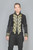 Black Cotton Men’s Embroidered Tailcoat KENTZ – Front view on mannequin.