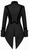 Ladies Tailcoat Formal Coat Top Victorian Black back view with pointed tail design