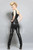 Overbust strapped leather corset GRACEY back view showing strap and boning structure