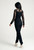 Elegant Women's Jumpsuit Playsuit All in One Dress with Mesh Arms Black