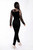 Elegant Women's Jumpsuit Playsuit All in One Dress with Mesh Arms Black
