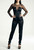 Elegant Womens Jumpsuit Playsuit Catsuit All in One Dress with Mesh Arms Alle Black