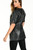 Women's Leather T-Shirt Perforated - back