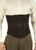 front view men’s black cotton underbust corset
