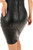 Long Sleeveless Black Leather Dress - back details