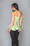 Back view of green brocade corset skirt SHENI
