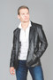 Eimee Men's Soft Leather Blazer SERJEY full front view