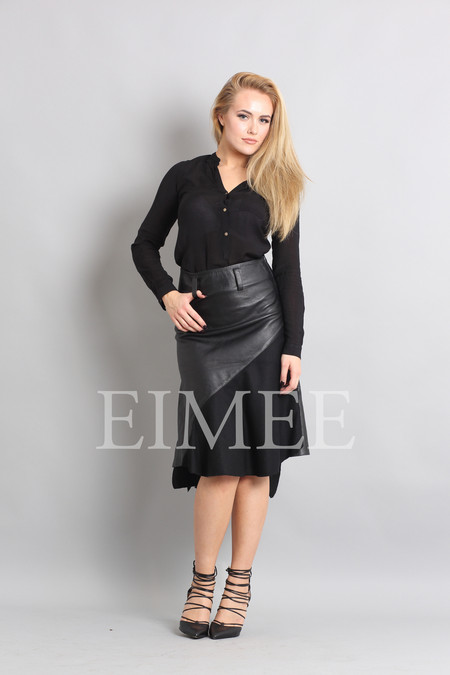 black leather skirt | Long leather skirt | long leather skirt