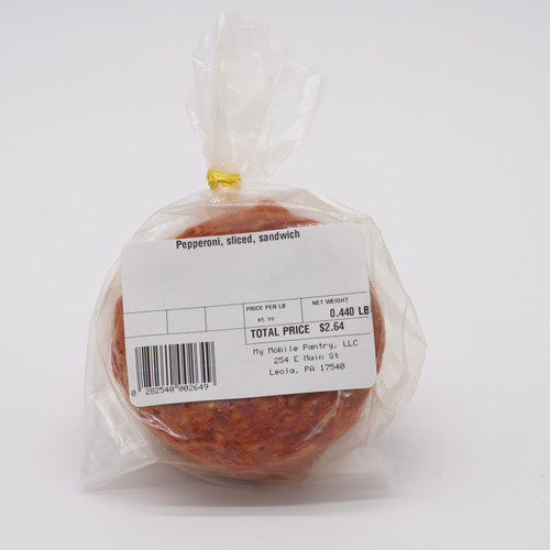 Pepperoni, sliced, sandwich