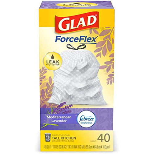 Glad Trash Bags Lavender - 13 Gallon