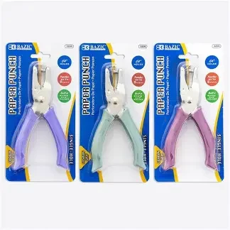 Single Hole Paper Punch, 5 Sheet, cushion Grip