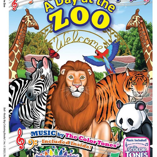 Coloring Book- A Day at the Zoo 40 pgs.