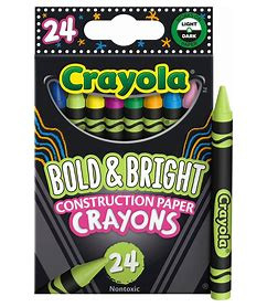 Crayons Bold & Bright for Construction paper 24 ct.