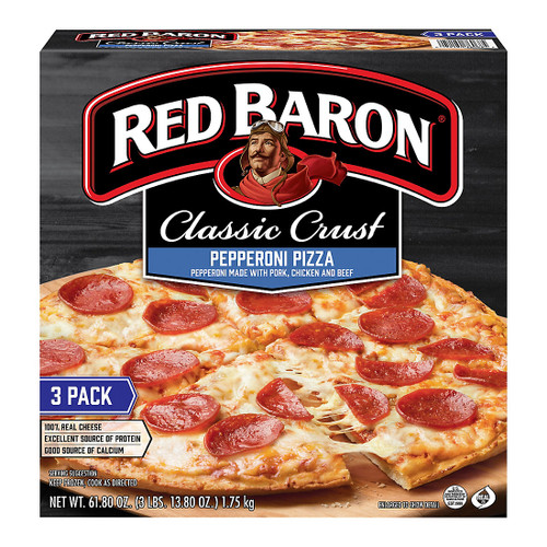 FZ Pizza - Pepperoni Classic Red Baron 3 pk